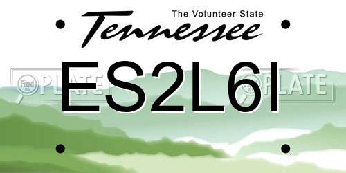 ES2L6I Tennessee License Plate