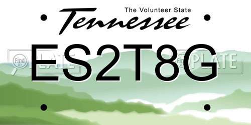 ES2T8G Tennessee License Plate