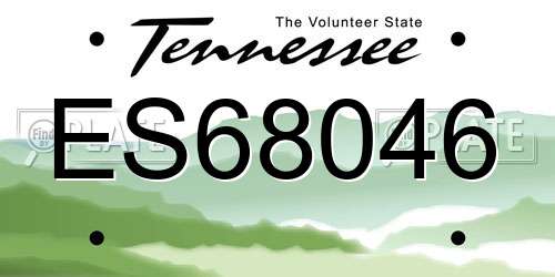 ES68046 Tennessee License Plate