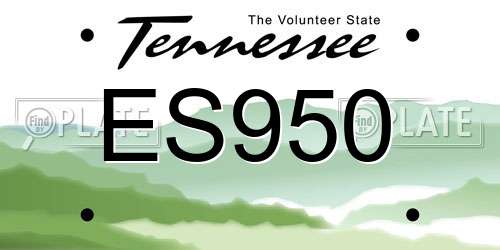 ES950 Tennessee License Plate