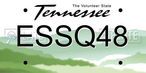 ESSQ48 Tennessee License Plate