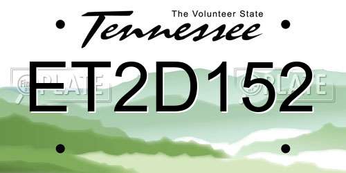 ET2D152 Tennessee License Plate