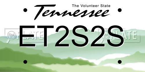 ET2S2S Tennessee License Plate