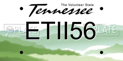 ETII56 Tennessee License Plate