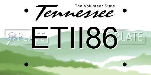 ETII86 Tennessee License Plate
