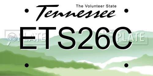 ETS26C Tennessee License Plate