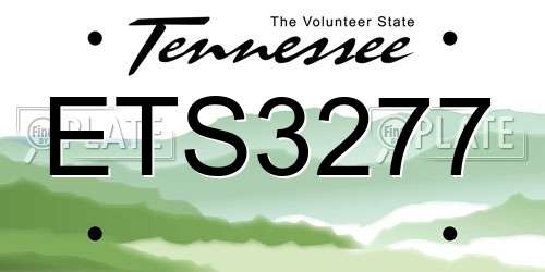ETS3277 Tennessee License Plate