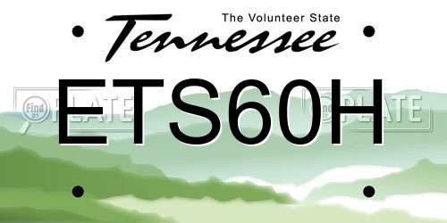 ETS60H Tennessee License Plate