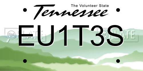 EU1T3S Tennessee License Plate