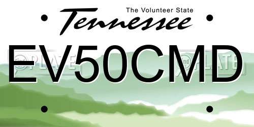 EV50CMD Tennessee License Plate