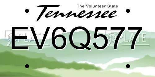 EV6Q577 Tennessee License Plate