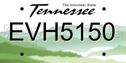 EVH5150 Tennessee License Plate