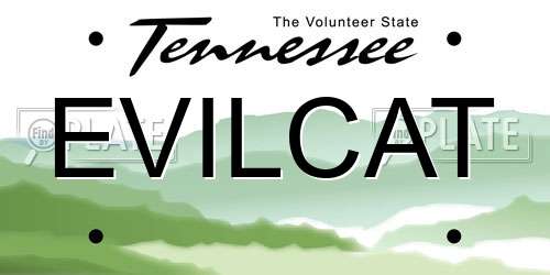 EVILCAT Tennessee License Plate