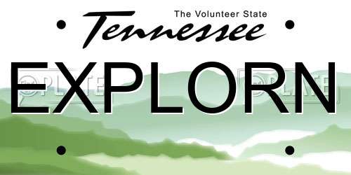 EXPLORN Tennessee License Plate