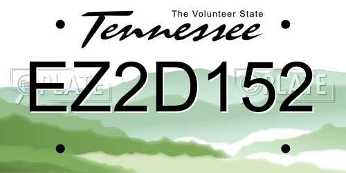 EZ2D152 Tennessee License Plate