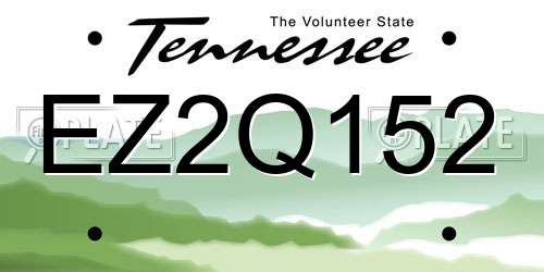 EZ2Q152 Tennessee License Plate