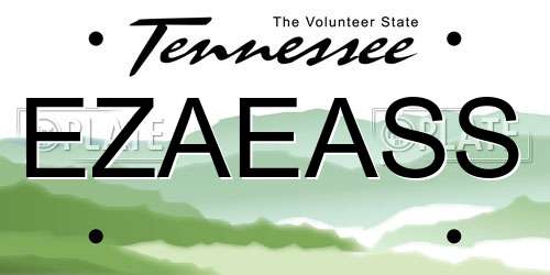 EZAEASS Tennessee License Plate