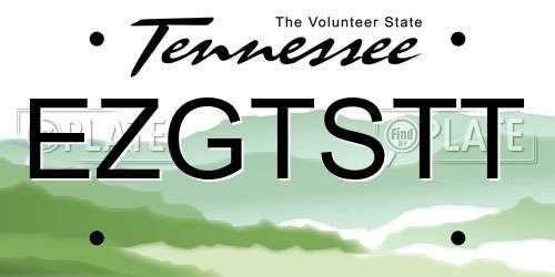 EZGTSTT Tennessee License Plate