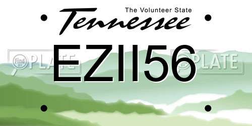 EZII56 Tennessee License Plate
