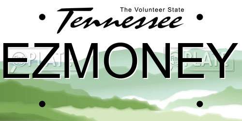 EZMONEY Tennessee License Plate