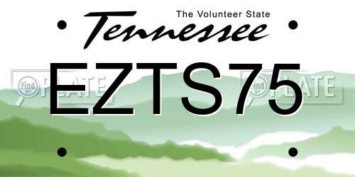 EZTS75 Tennessee License Plate