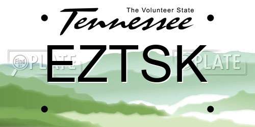 EZTSK Tennessee License Plate