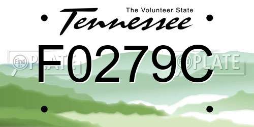 F0279C Tennessee License Plate