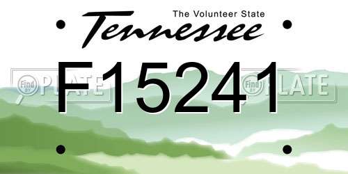 F15241 Tennessee License Plate
