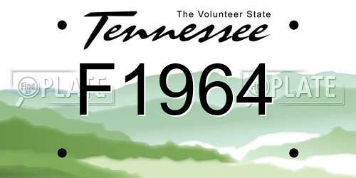 F1964 Tennessee License Plate