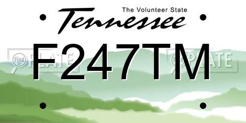 F247TM Tennessee License Plate