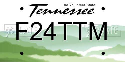 F24TTM Tennessee License Plate