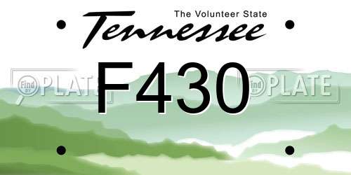 F430 Tennessee License Plate