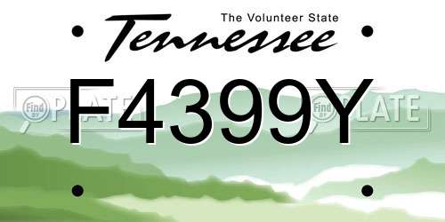 F4399Y Tennessee License Plate