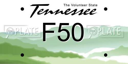 F50 Tennessee License Plate