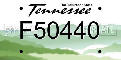 F50440 Tennessee License Plate
