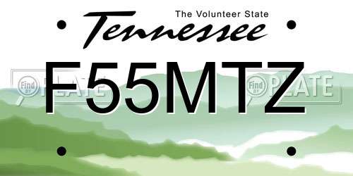 F55MTZ Tennessee License Plate
