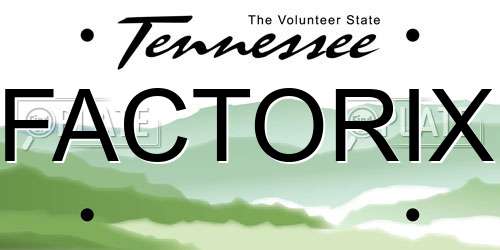 FACTORIX Tennessee License Plate