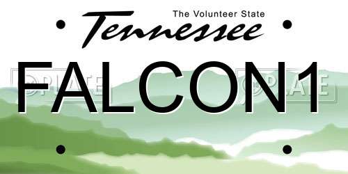 FALCON1 Tennessee License Plate