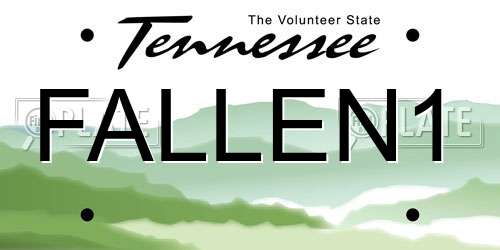 FALLEN1 Tennessee License Plate
