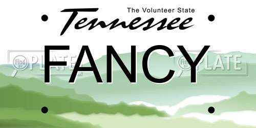FANCY Tennessee License Plate