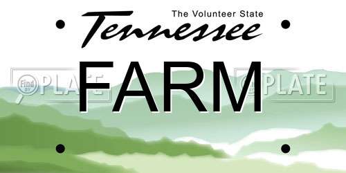 FARM Tennessee License Plate