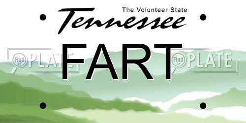 FART Tennessee License Plate