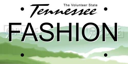 FASHION Tennessee License Plate