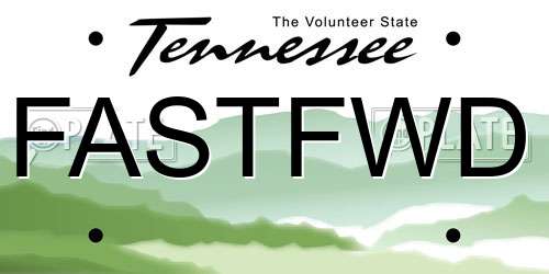 FASTFWD Tennessee License Plate