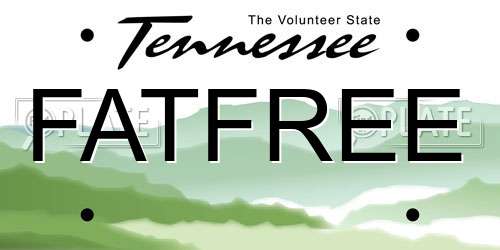 FATFREE Tennessee License Plate
