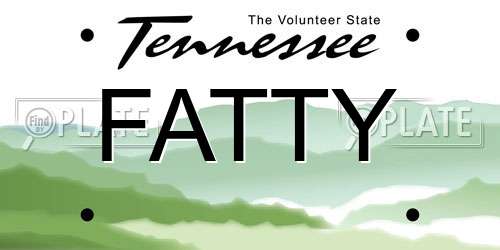 FATTY Tennessee License Plate