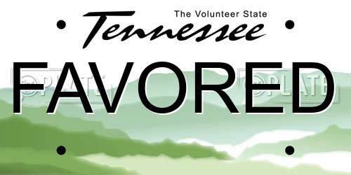 FAVORED Tennessee License Plate