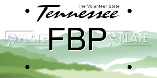 FBP Tennessee License Plate