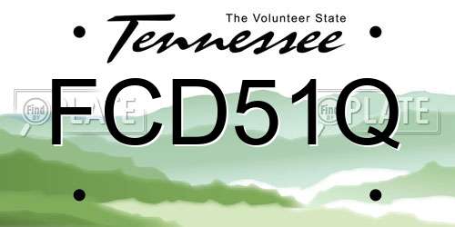 FCD51Q Tennessee License Plate
