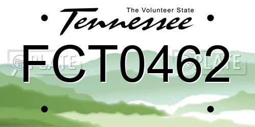 FCT0462 Tennessee License Plate